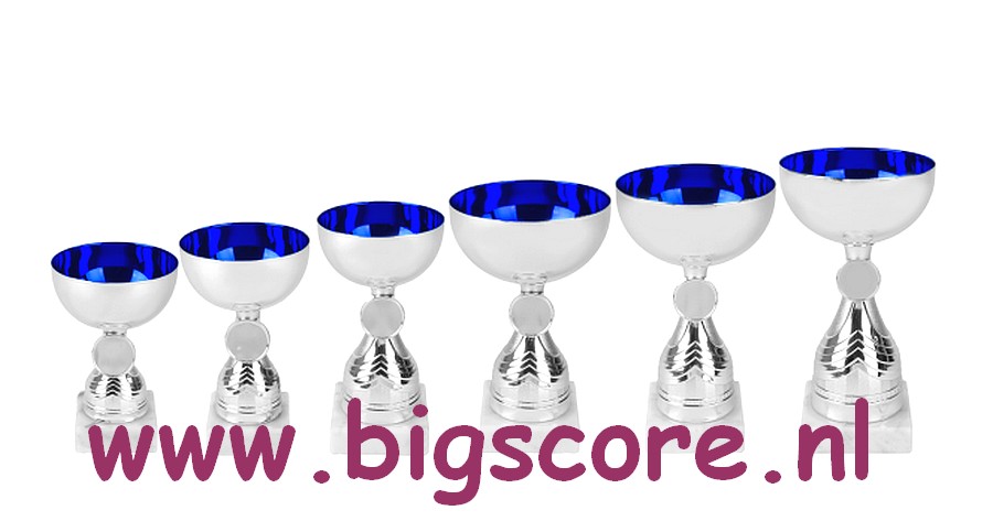 AS3001 Beker Blauw-Zilver